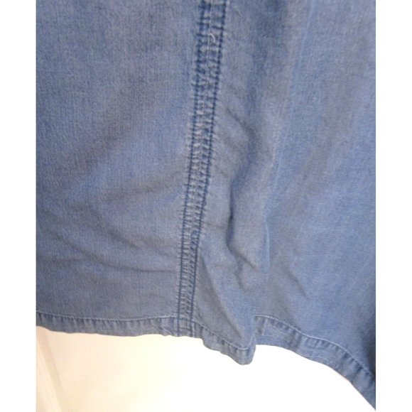Abercrombie & Fitch Blue Chambray Denim Shirt Sleeve Dress - Women’s Size Medium - Picture 4 of 11